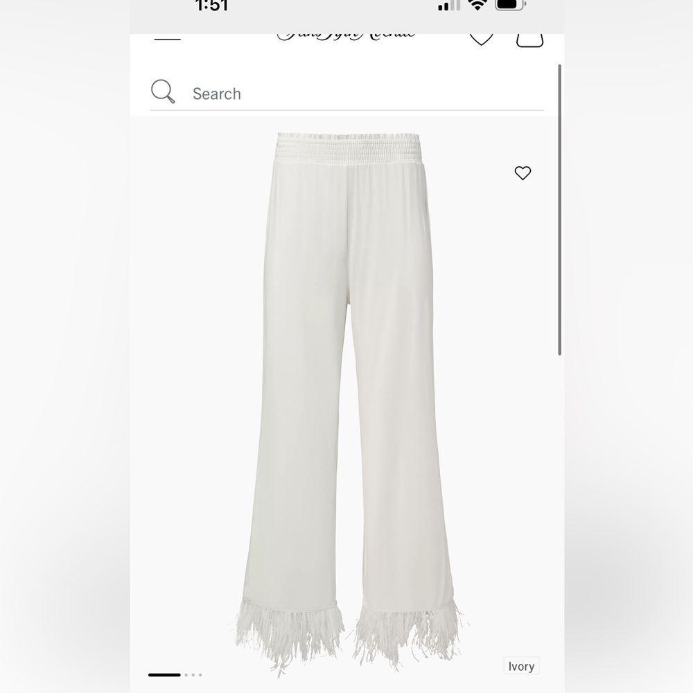 WeWoreWhat Feather Pull On Pants
